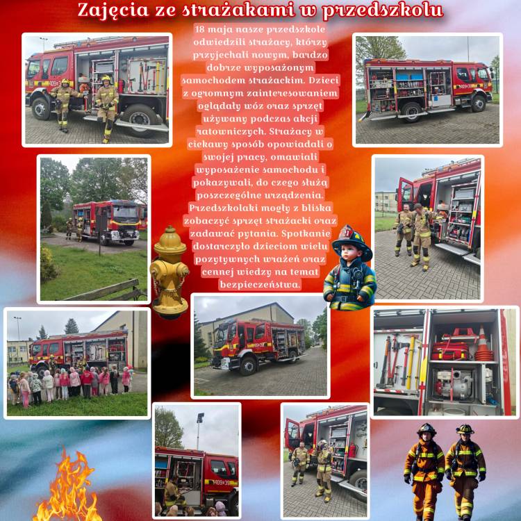 Zajęcia ze strażakami w przedszkolu